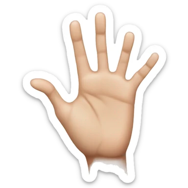 Hand with only index finger , middle finger and ring finger up sticker