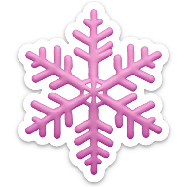 pastel pink snowflake  sticker