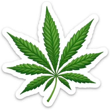 Marijuana leaf sticker