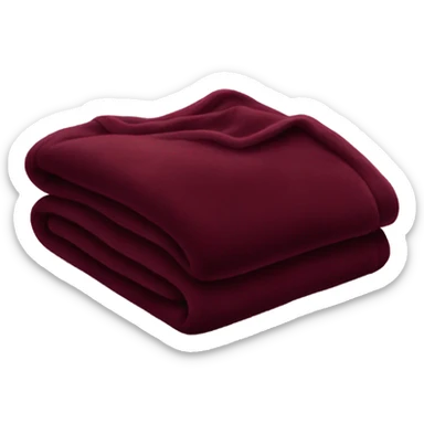 cozy blanket in maroon color sticker