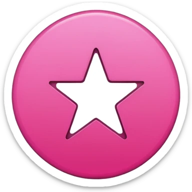 circle with a pink star cutout in the middle sticker