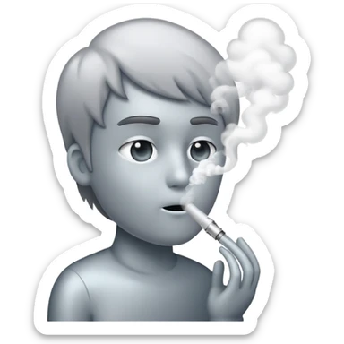 Vaper soltando humo sticker