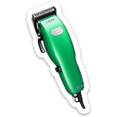 hair clipper green sticker