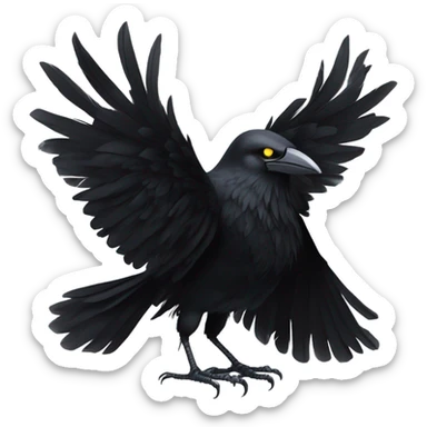 Odins crows being super cool  sticker