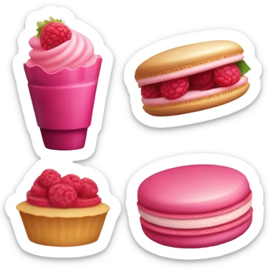 Pink food sticker