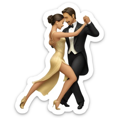 tango dancer sticker