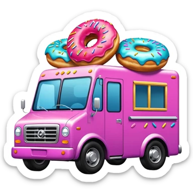 extravagant donut truck sticker