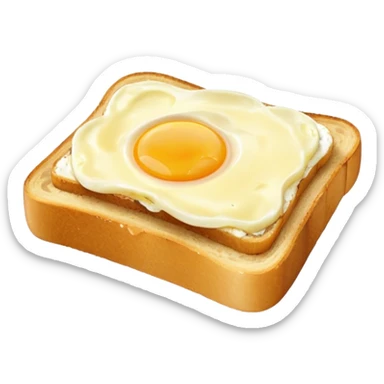 mashed egg on toast sticker