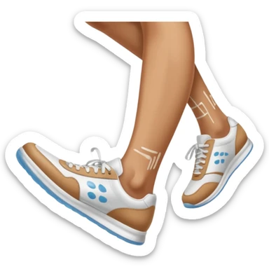 a shoe with a foot inside, stepping and showing a clear shoe print below. and leg with motion line







 sticker