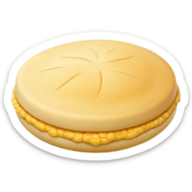Cinematic Realistic image of a simple, single Colombian arepa, rendered with soft, golden cornmeal textures and delicate, crispy edges, set on a neutral background with gentle, natural lighting that highlights its traditional, comforting simplicity. sticker
