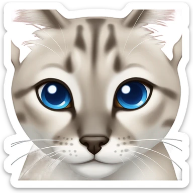 Lynx point Siamese grey and blue eyes sticker