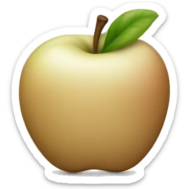 Beige apple sticker