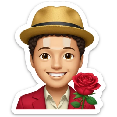 Bruno mars ve rose sticker