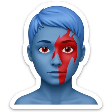 blues with red stuff sticker