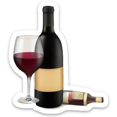 Book and wine sticker