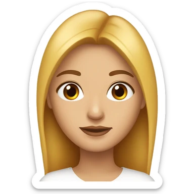 Mujer blanca ojos miel pelo  melena castaña sticker