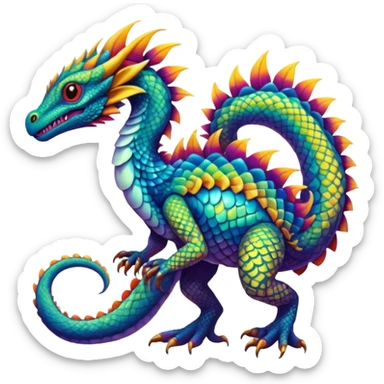 Colorful Exotic Pokémon-Digimon-Monster-Beast-Fakémon-hybrid-creature (full body) sticker