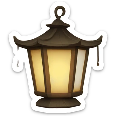 Oriental paper Latern sticker