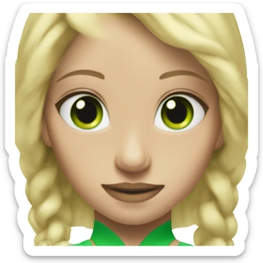 Blonde kiropractic green eyes gymnast sticker