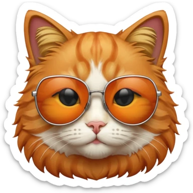 Cat with sunglasses sticker