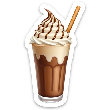 chocolate caramel swirl milkshake sticker