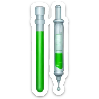 Syringe green sticker