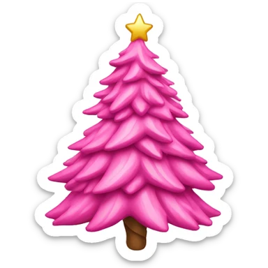 Pink christmas tree sticker