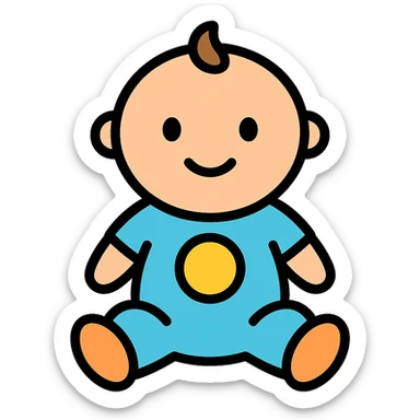 colored icon of a baby sticker