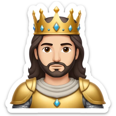 middle east king in white skin with crown chest sticker
