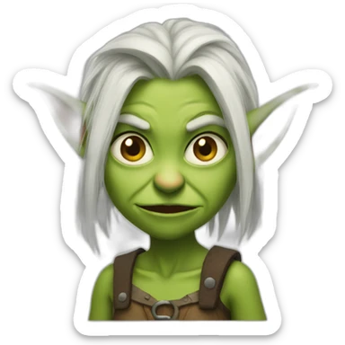 goblin mad girl sticker
