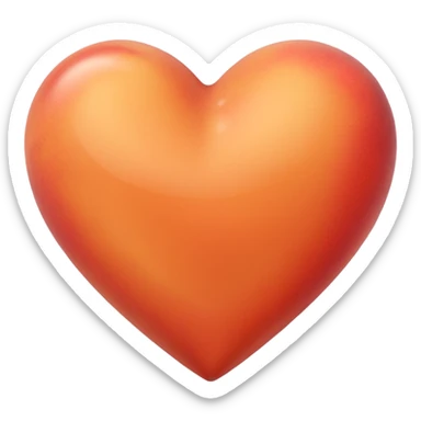 make an image of a peach colored heart emoji sticker