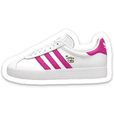 Pink adidas gazelle bold sticker