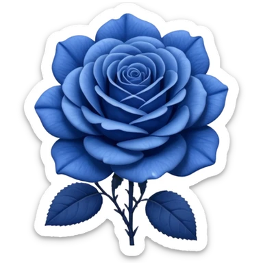 rose shape flower, no stem, now make it a indigo color sticker