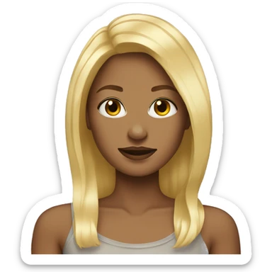 blonde with grown roots sticker