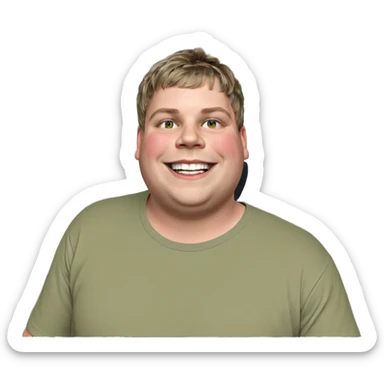 smiling boy in colorful shirt sticker