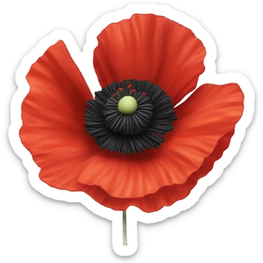 Poppy we will remember them sticker