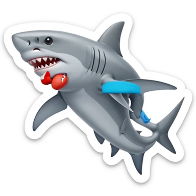 Shark with legs and nikes  sticker