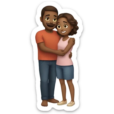 lovely couple hug sticker