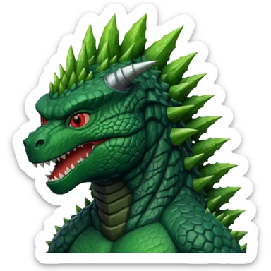 Godzilla front view sticker