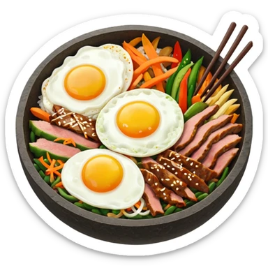 Create an emoji for Korean ishiyaki bibinba   sticker