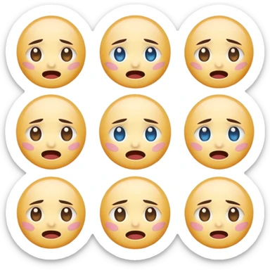 Create anime-inspired emoji faces in a soft Genshin Impact–style.
Expressive glossy eyes, smooth clean linework.
Moods: happy, shocked, crying, angry, smug, excited.
Pastel colors with soft glow.
Clear at small sizes, transparent background. sticker