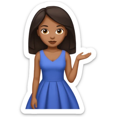 Light skinned black woman with bbl and dark brow hair sticker