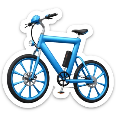 blue electric bicycle sticker