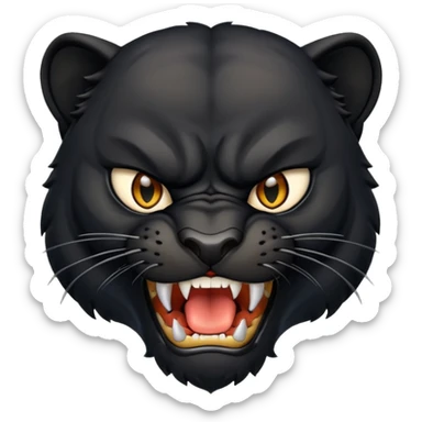 angry panther animal sticker