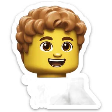 lego brick cheering more obivious sticker