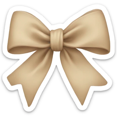 Beige bow sticker