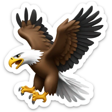 Eagle with gun sticker