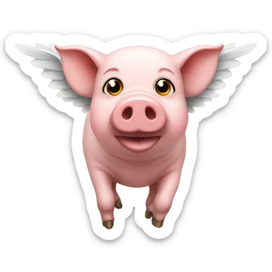 pig with wings  sticker