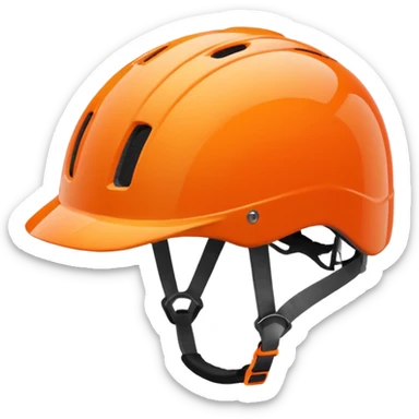 bicycle helmet orange sticker