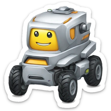 un robot  4WD care supravegheaza copii sticker